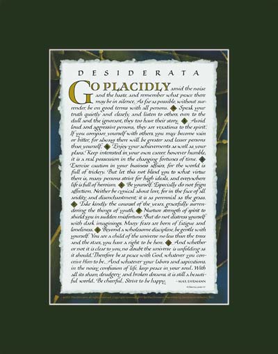 desiderata green