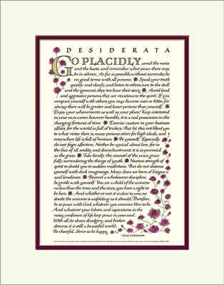 desiderata poster