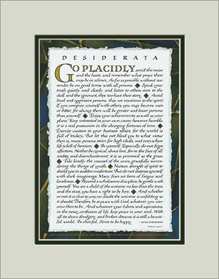 desiderata poster