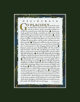 desiderata poster