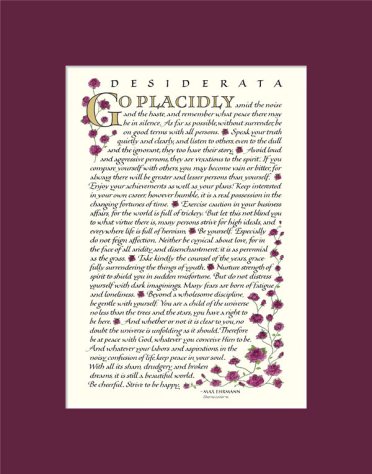 Desiderata Original Text