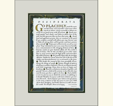 desiderata 11x14 double mat