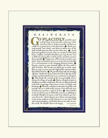 desiderata 12x16 double mat