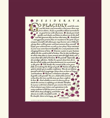 desiderata 12x16