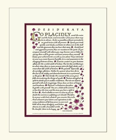 desiderata 12x16 double mat